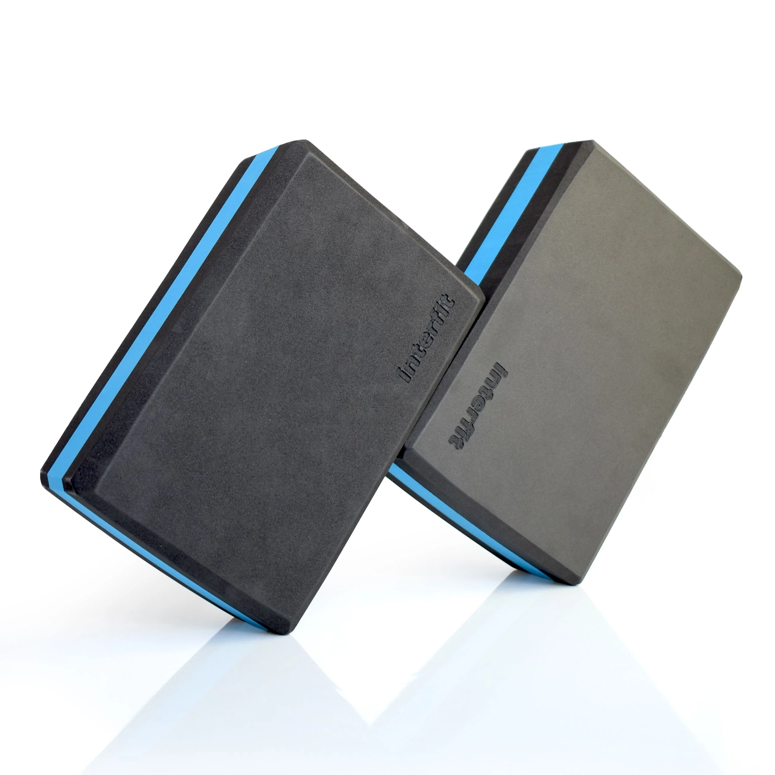 Черный блоки для йоги Interfit, набор 2 шт, 400-1002