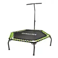 Черный батут для фитнеса Interfit детский с ручкой для джампинга для дома, 300-2001