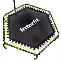 Черный батут для фитнеса Interfit детский с ручкой для джампинга для дома, 300-2001