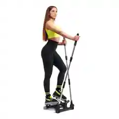 Серый мини степпер Interfit поворотный с поручнями, 300-1086