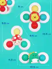 Разноцветный игрушка на присосках . Вертушка спиннер . Игрушка для ванны