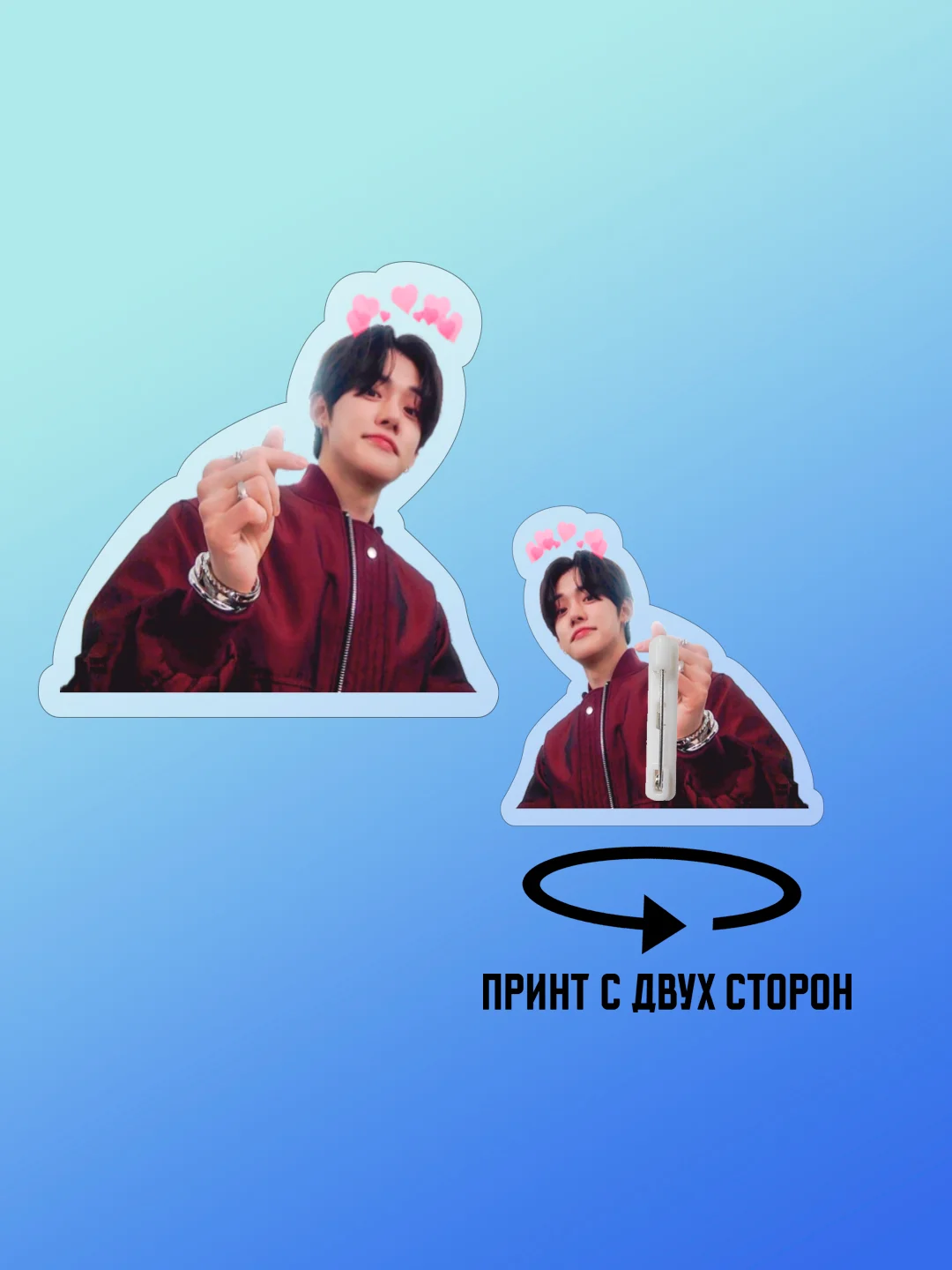 Коричневый значки акриловые "Аниме", "K-POP"