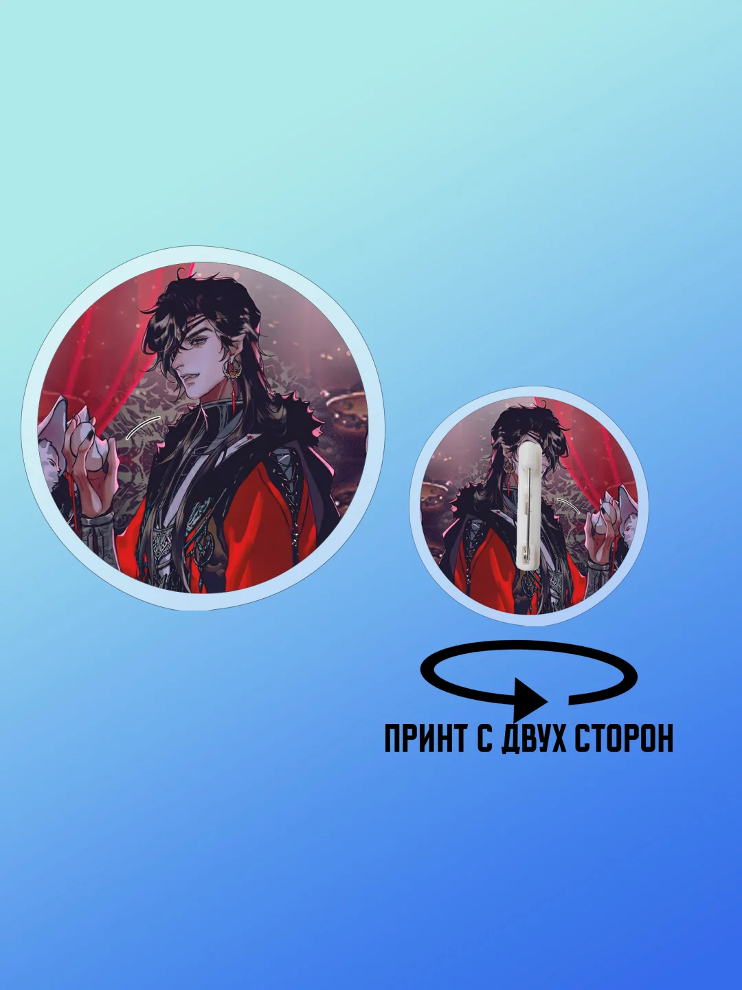 Кораллово-розовый значки акриловые "Аниме", "K-POP"