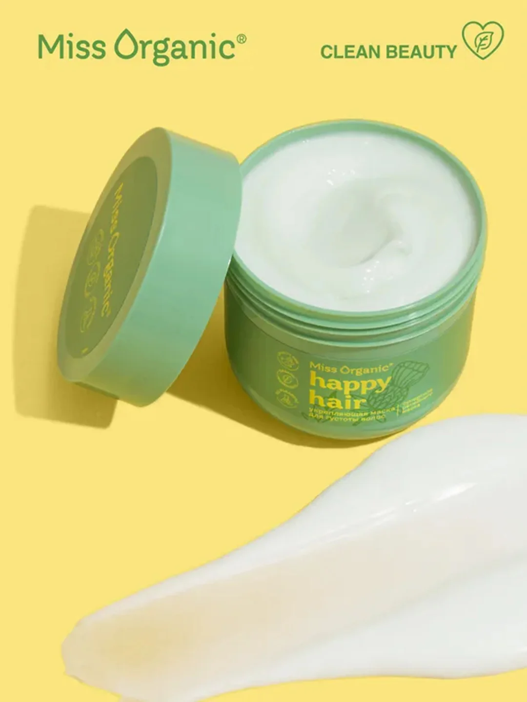 Укрепляющая маска для густоты волос Miss Organic HAPPY HAIR, 140 мл