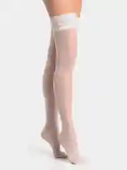 Белый чулки Mone jour Flirt с ажурной резинкой