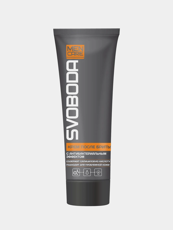 Крем после бритья SVOBODA MEN CARE, с антибактериальным эффектом, 80 мл