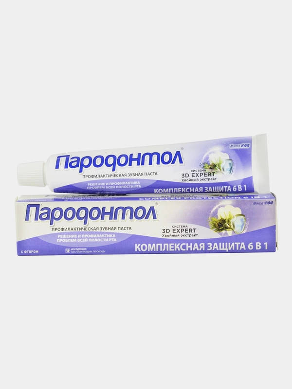 Зубная паста "Пародонтол" комплексная защита 6 в 1, 124 г