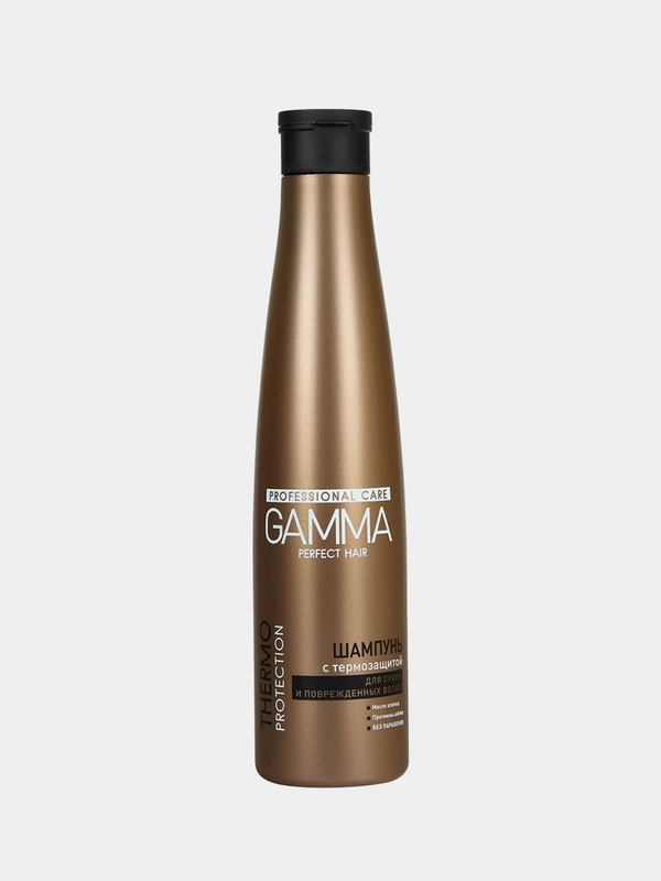 Шампунь для сухих и поврежденных волос GAMMA Perfect Hair, с термозащитой, 350 мл