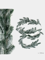Гирлянда из елочных веток, искусственная, заснеженная ветка, 180 см