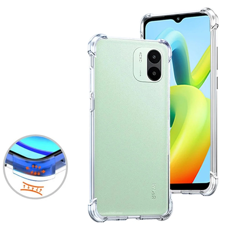 Чехол для Xiaomi Redmi A1+, Redmi A2+, Poco C51, с усиленными углами, силиконовый