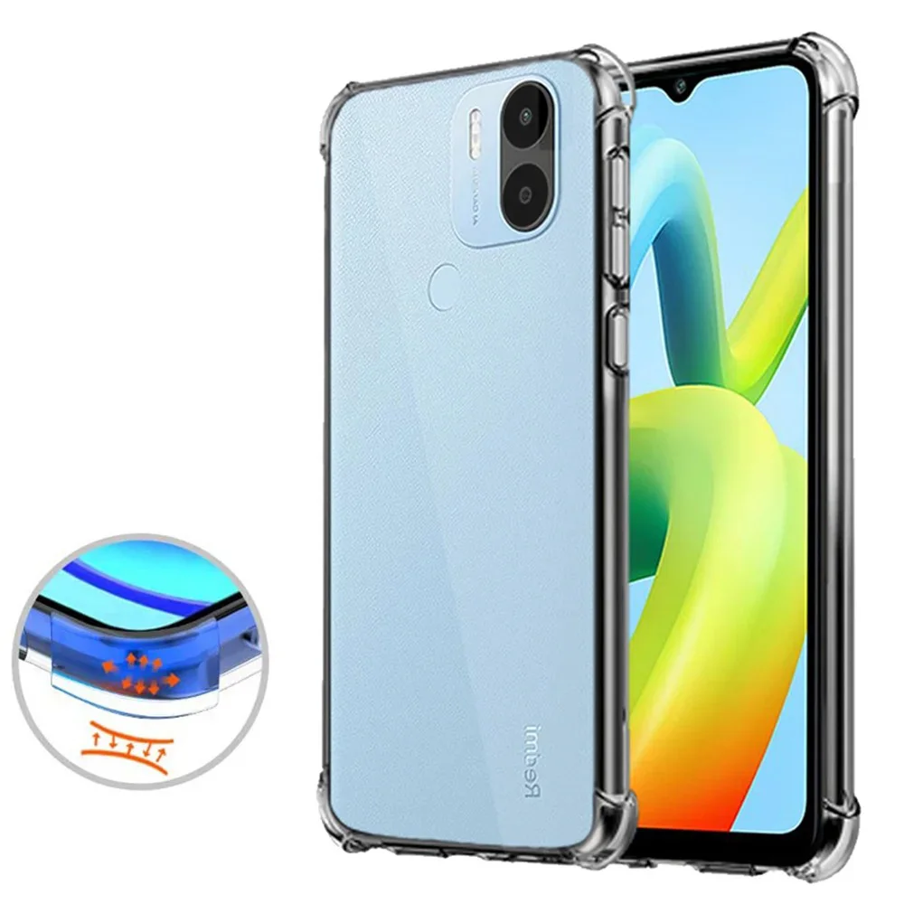 Чехол для Xiaomi Redmi A1+, Redmi A2+, Poco C51, с усиленными углами, силиконовый