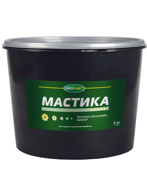 Мастика OILRIGHT БИКОР битумно-каучуковая 2кг ведро