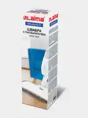 Швабра с распылителем Laima, 609143, для мытья и уборки пола, 2 насадки-тряпки, скребок