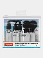 Дорожный набор флаконов Daswerk, 609298, 7 шт баночек для шампуня, геля, мыла, косметики