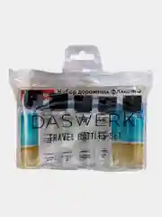 Дорожный набор флаконов Daswerk, 609306, 5 шт 100 мл баночек для шампуня, мыла, косметики