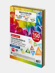 Цветная бумага Brauberg Multicolor, 116648, двусторонняя для принтера, школы А4 15 цв 150л