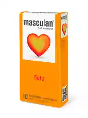 Презервативы Masculan Gold №10, золотого цвета, с ароматом ванили, 10 шт