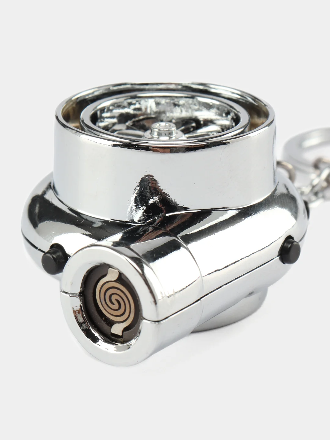 Серебряный брелок "Турбина"-зажигалка USB. Подвеска для ключей 5 цветов