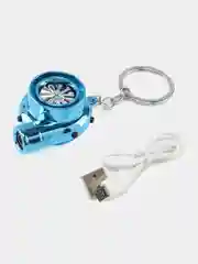Синий брелок "Турбина"-зажигалка USB. Подвеска для ключей 5 цветов