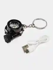 Черный брелок "Турбина"-зажигалка USB. Подвеска для ключей 5 цветов