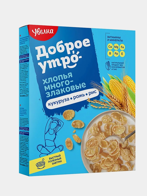 Хлопья Увелка многозлаковые, 275 г
