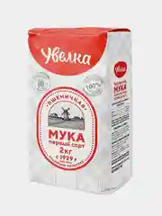 Мука Увелка, пшеничная, 1 сорт, 2 кг