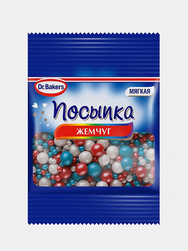Посыпка Dr. Bakers Жемчуг цветной, 10 г