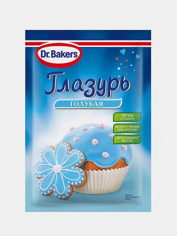 Глазурь Dr. Bakers, голубая, 90 г