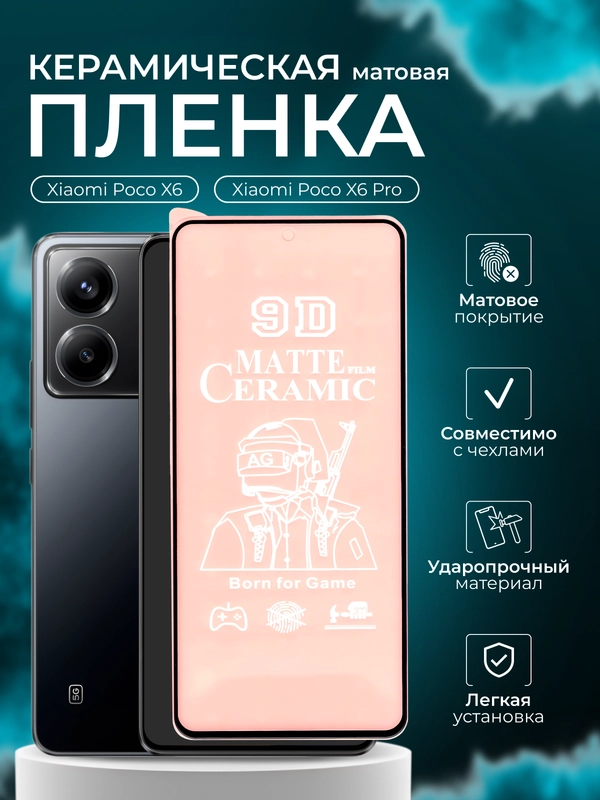 Защитная пленка для Xiaomi Poco X6 / Poco X6 Pro (Сяоми Поко Х6 , Х6 Про),  матовая