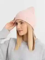 Пудровый шапка женская бини