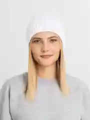 Белый шапка женская бини