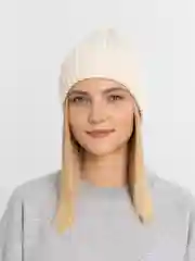 Бежевый шапка женская бини