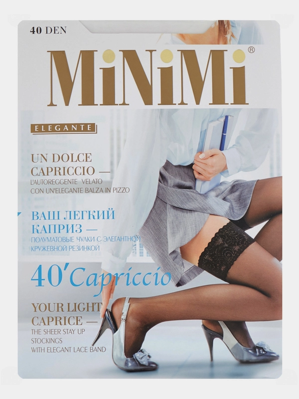 Чулки Minimi Capriccio с ажурной резинкой