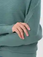 Лесной зеленый джемпер женский, летучая мышь
