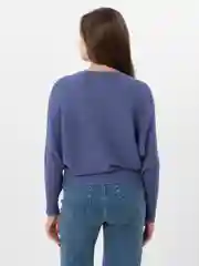 Индиго джемпер женский, летучая мышь