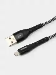 Черный зарядный кабель плетеный 1 метр 6 А Type-С, Micro, Lightinng, Айфон  быстрая зарядка