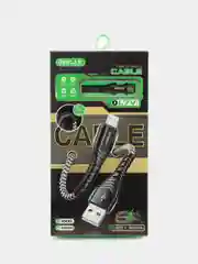 Черный зарядный кабель плетеный 1 метр 6 А Type-С, Micro, Lightinng, Айфон  быстрая зарядка