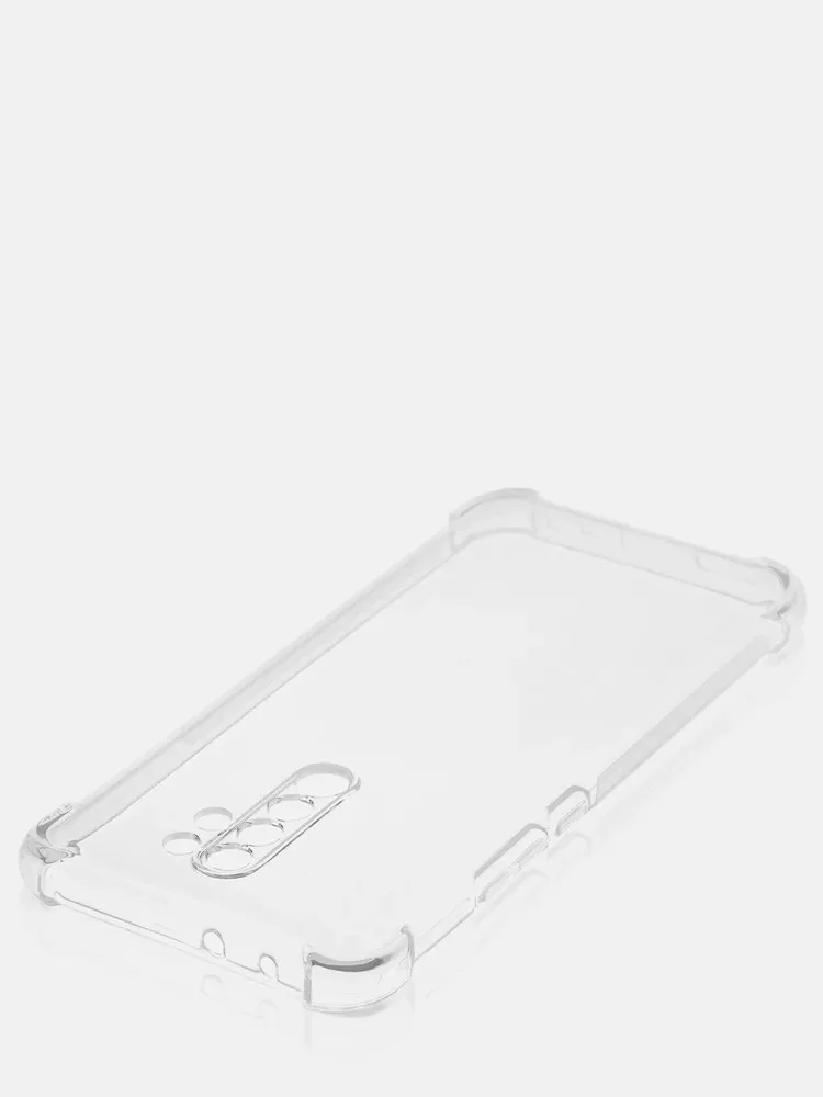 Чехол для Xiaomi Redmi 9 / POCO M2, с усиленными углами, силиконовый, прозрачный
