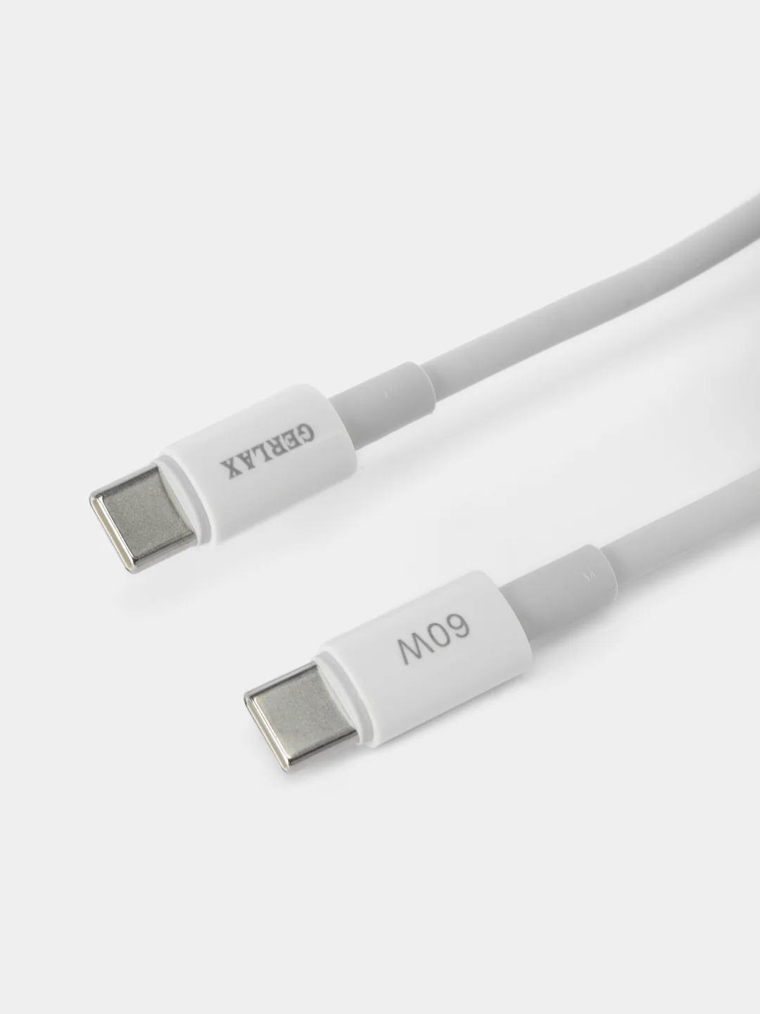 Зарядный кабель Type-C to Type-C 60W 3А быстрая зарядка, белый