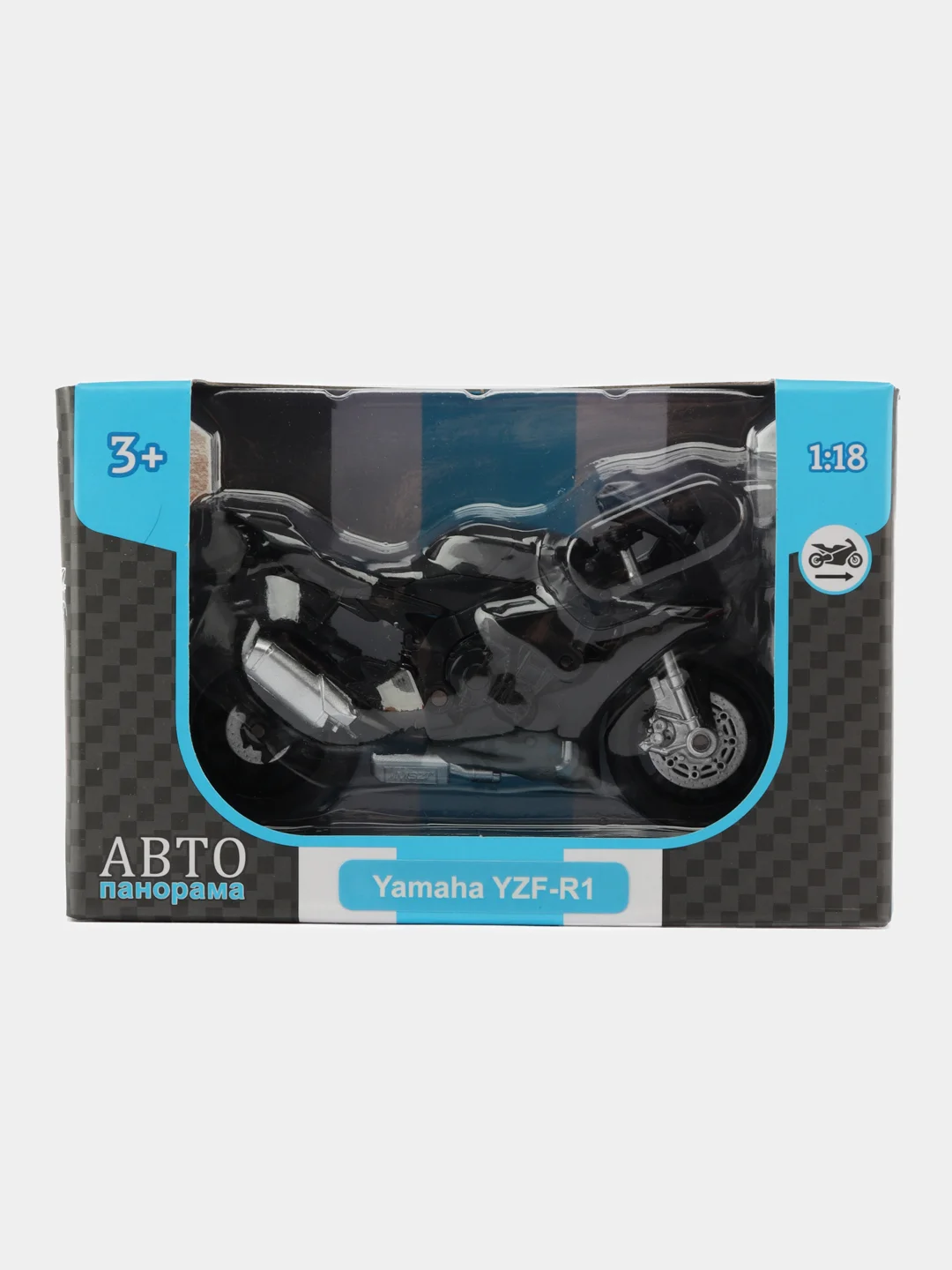 Мотоцикл металл. 1:18 Yamaha YZF-R1, черный, в/к 9,2 х 4,5 х 14 см JB1251601