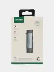 Картридер Micro SD/TF UGREEN USB-A 3.0 + USB-C 3.1 Gen1, 5Gbps, цвет серый космос, 50706