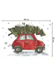 Бордовый салфетки на стол сервировочные "Елка спешит праздновать"