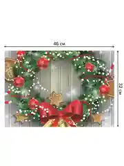 Красный салфетки сервировочные "Новогодние колокольчики" 32x46 см