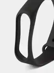Черный силиконовый ремешок Xiaomi Mi Band 3/4 (Фитнес-браслет)