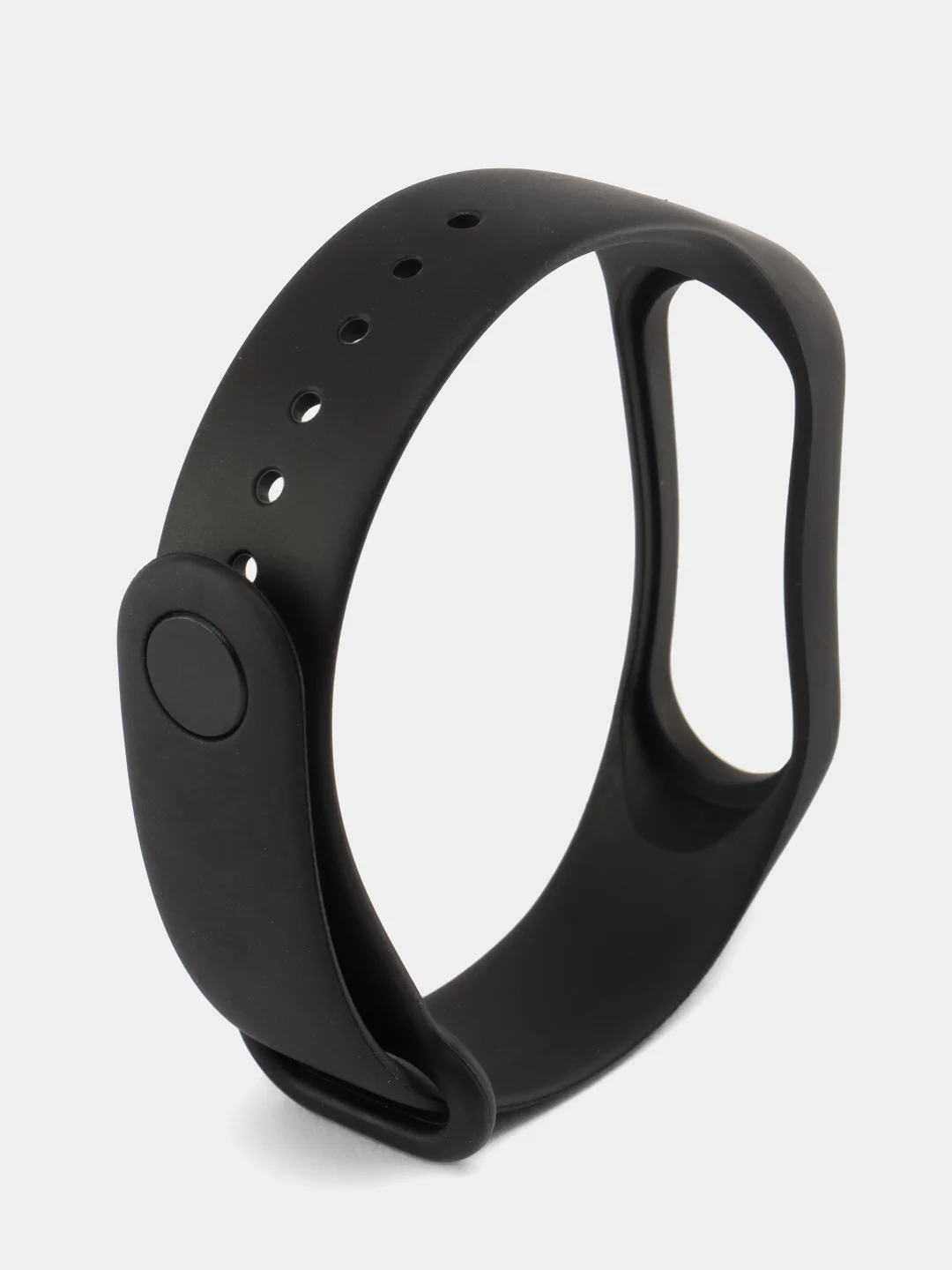 Черный силиконовый ремешок Xiaomi Mi Band 3/4 (Фитнес-браслет)