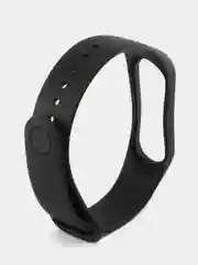 Черный силиконовый ремешок Xiaomi Mi Band 3/4 (Фитнес-браслет)