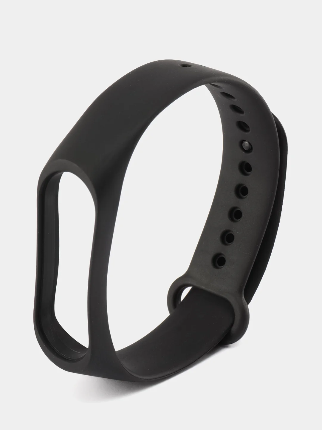 Черный силиконовый ремешок Xiaomi Mi Band 3/4 (Фитнес-браслет)