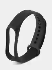 Черный силиконовый ремешок Xiaomi Mi Band 3/4 (Фитнес-браслет)