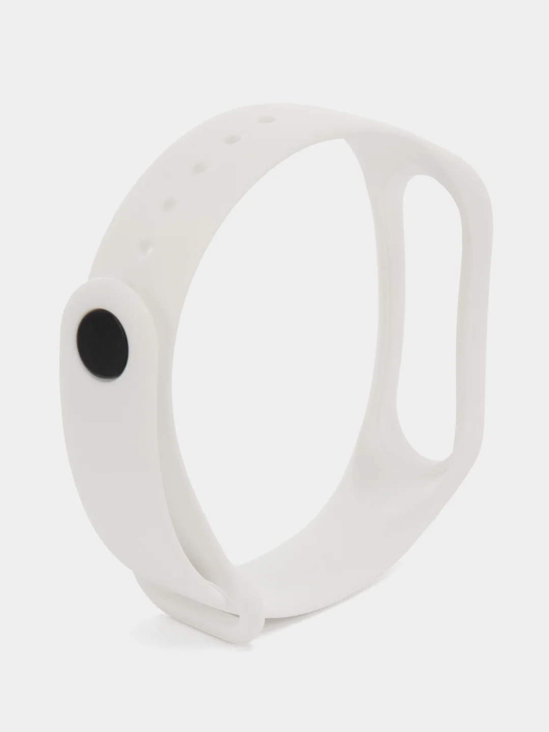 Белый силиконовый ремешок Xiaomi Mi Band 3/4 (Фитнес-браслет)