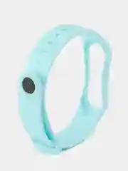 Голубой силиконовый ремешок Xiaomi Mi Band 3/4 (Фитнес-браслет)